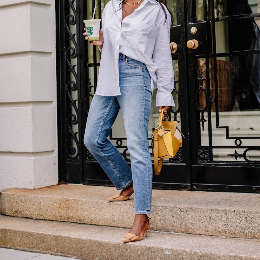AYR Yes Yes Yes Jeans High Rise Jeans 26 Straight Leg Blue